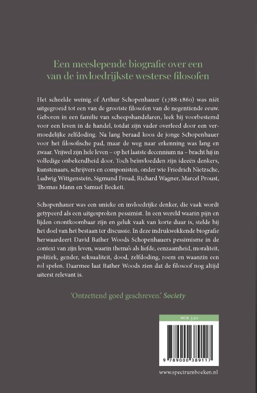 Achterkant van Arthur Schopenhauer
