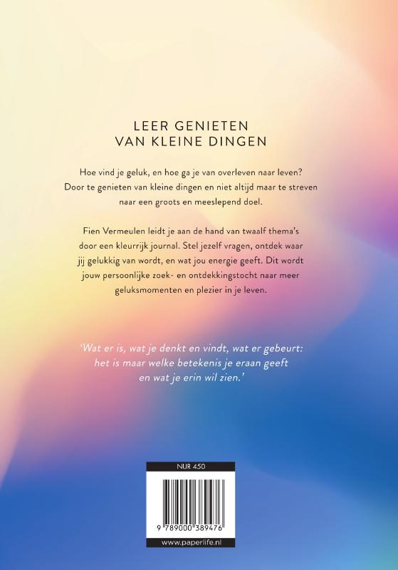 Achterkant van Pluk de dag - Journal