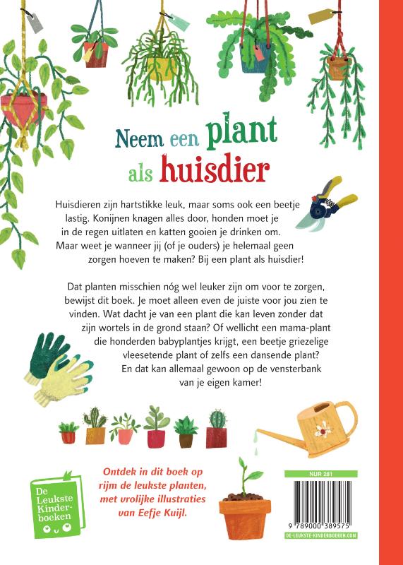 Achterkant van Neem een plant als huisdier