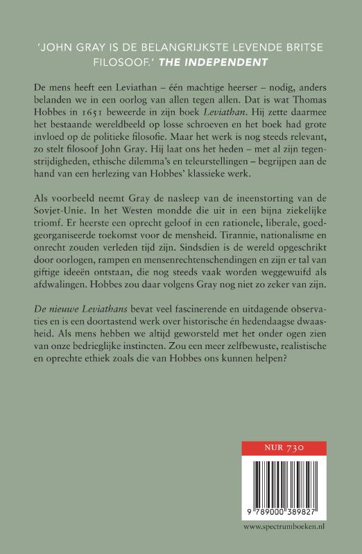 Achterkant van De nieuwe Leviathans