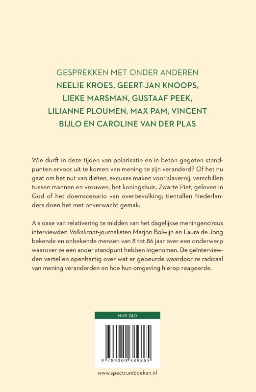 Achterkant van Hoe ik van mening veranderde