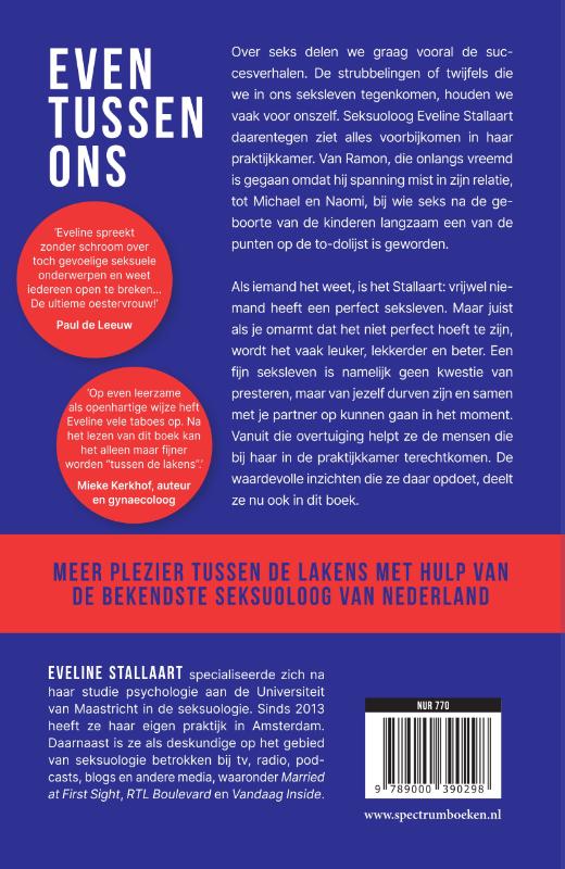 Achterkant van Even tussen ons