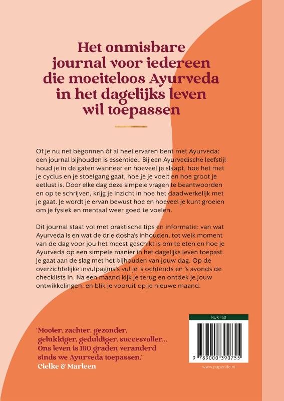 Achterkant van Alles over Ayurveda - Journal