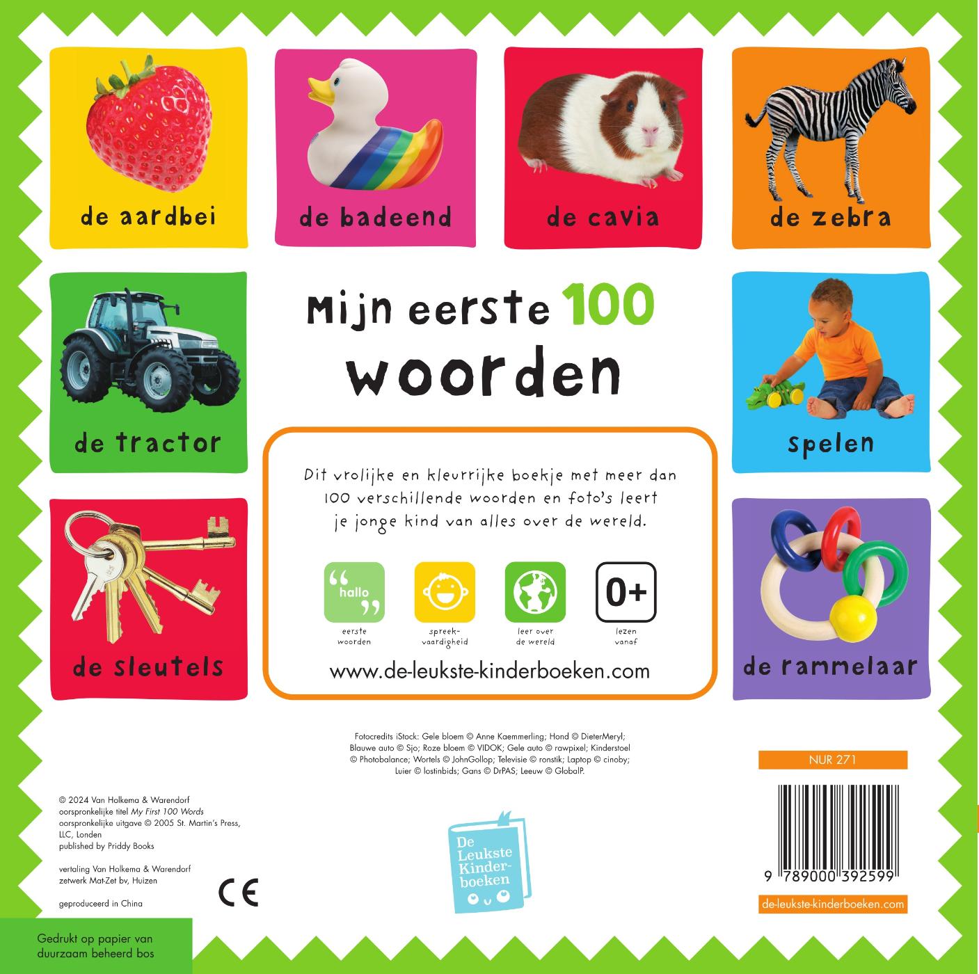 Achterkant van Mijn eerste 100 woorden