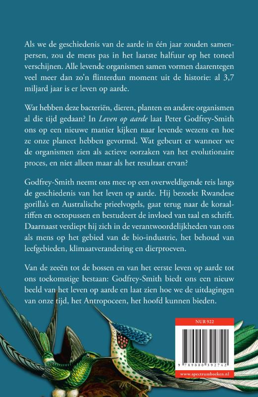 Achterkant van Leven op aarde