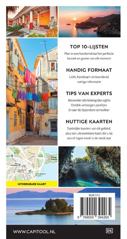 Achterkant van Corfu en de Ionische eilanden