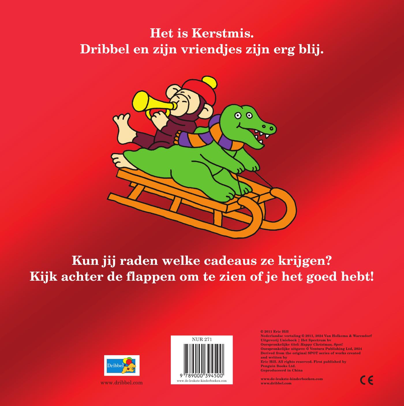 Achterkant van Vrolijk kerstfeest, Dribbel!