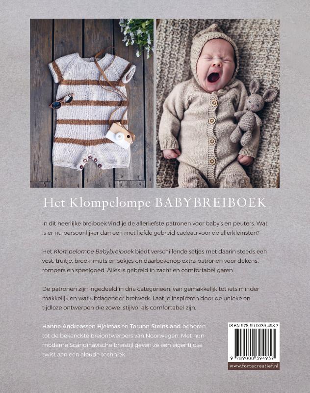 Achterkant van Het Klompelompe babybreiboek