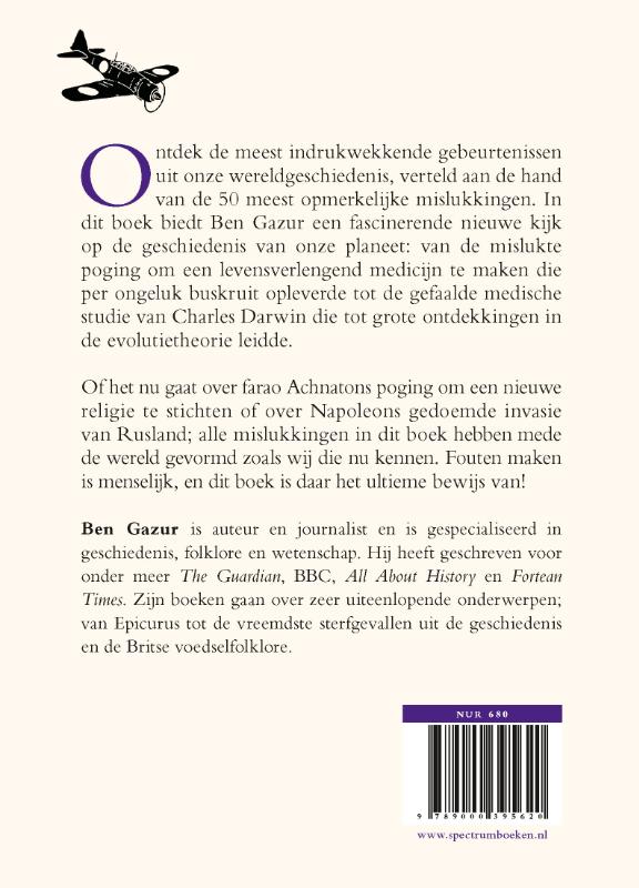 Achterkant van Een kleine wereldgeschiedenis in 50 mislukkingen
