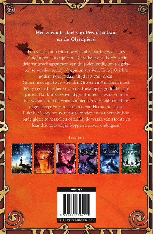 Achterkant van Percy Jackson en de wraak van Hecate