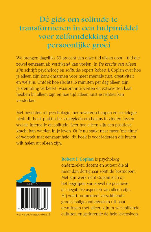 Achterkant van De kracht van alleen zijn