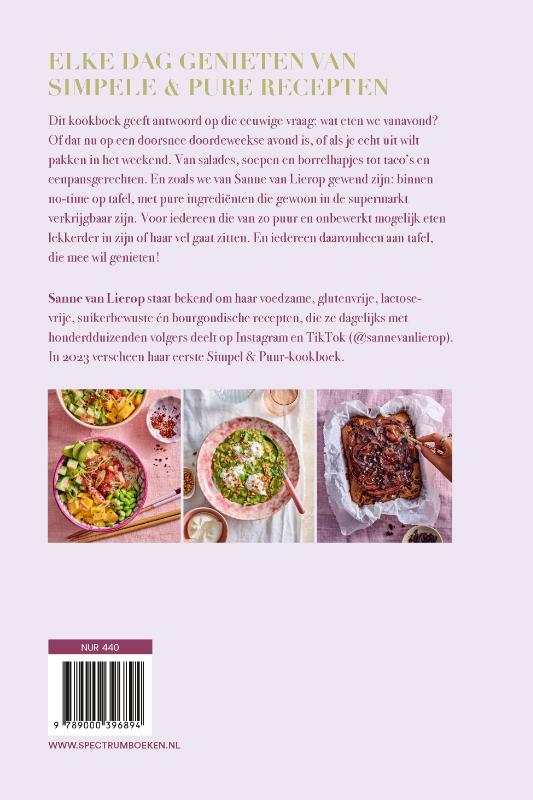 Achterkant van Simpel & Puur voor elke dag