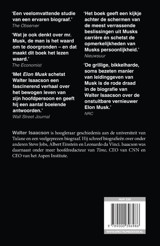 Achterkant van Elon Musk