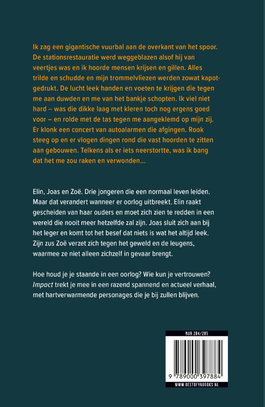 Achterkant van Impact