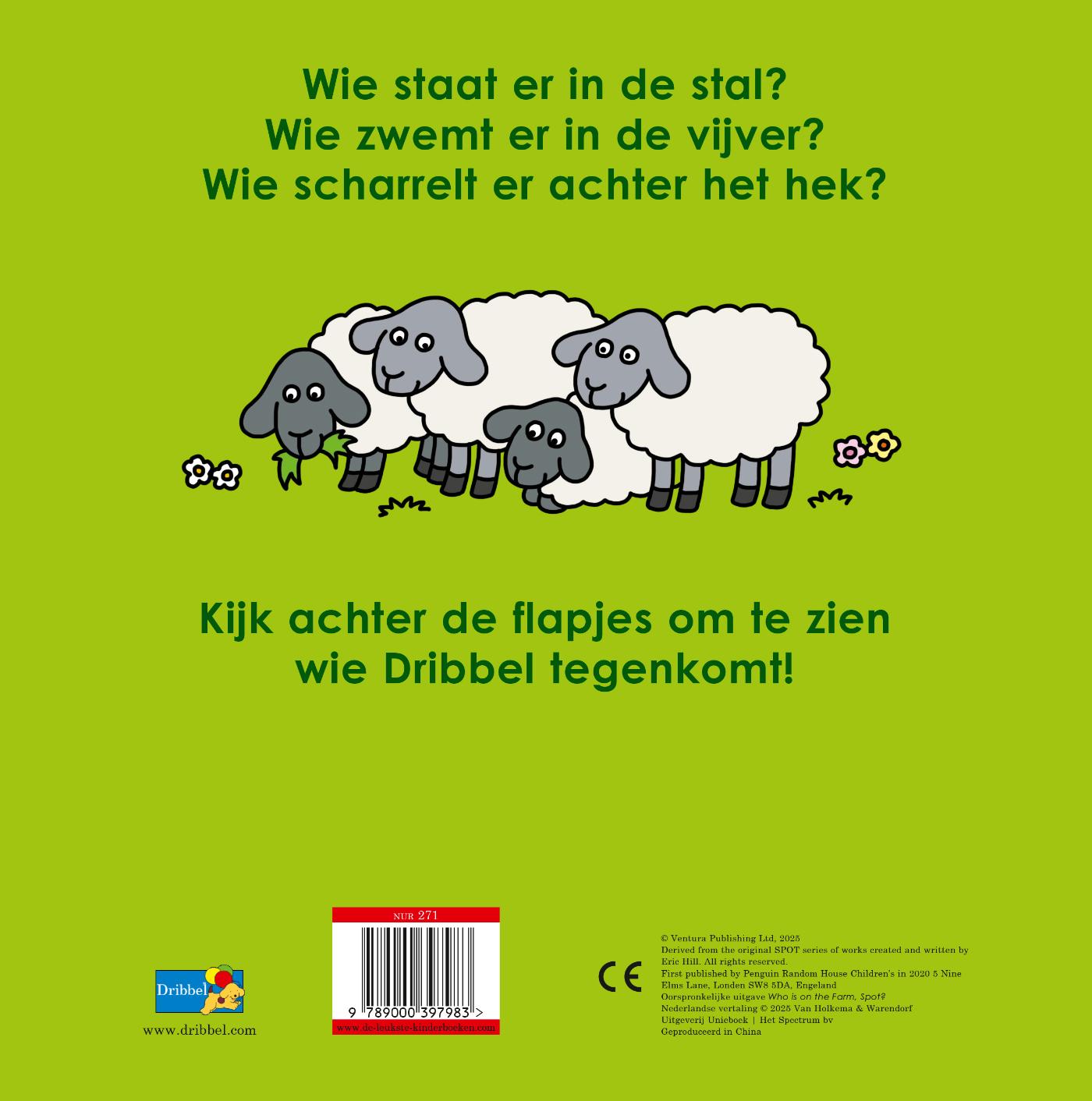 Achterkant van Dribbel op de boerderij