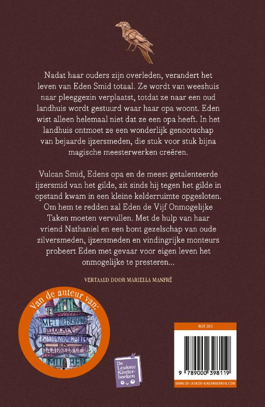 Achterkant van De vijf onmogelijke taken van Eden Smid
