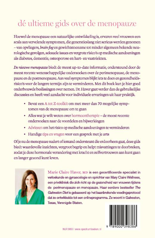Achterkant van De nieuwe menopauze