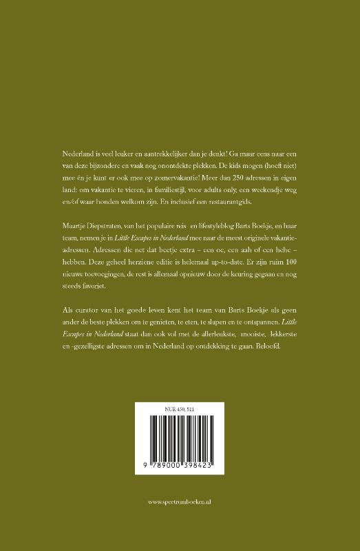 Achterkant van Little Escapes in Nederland