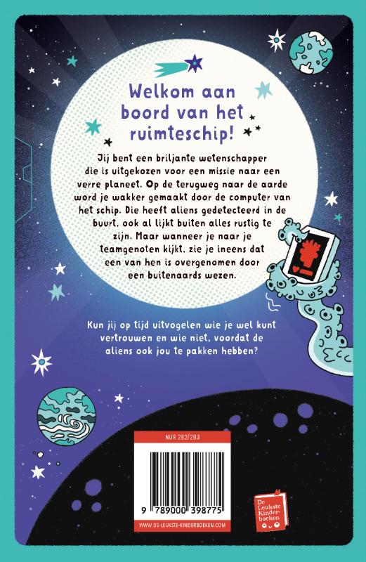 Achterkant van Verraders in de ruimte