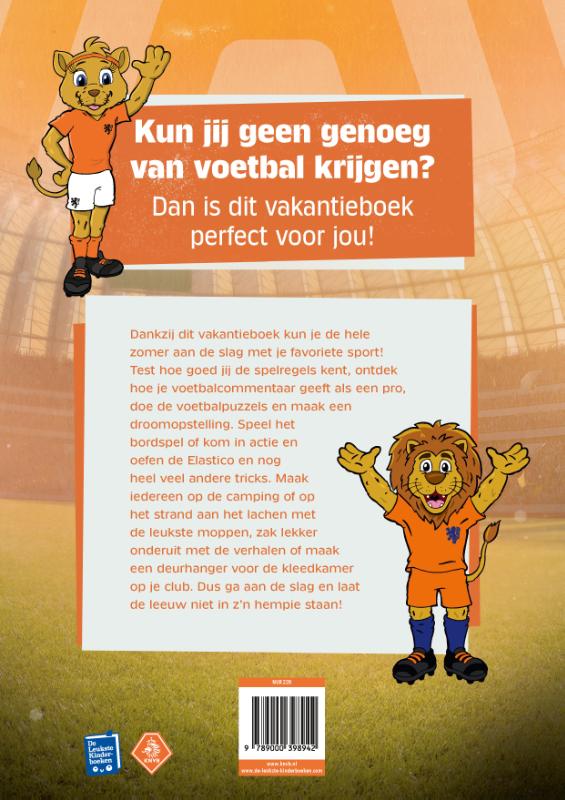 Achterkant van Het KNVB voetbal vakantieboek
