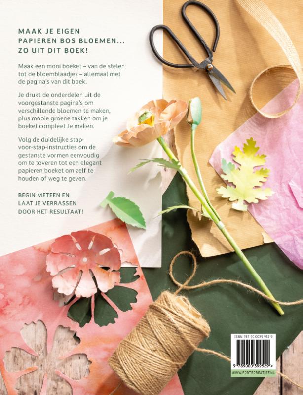 Achterkant van Bloemen in een boek