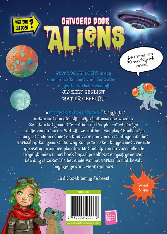Achterkant van Ontvoerd door aliens