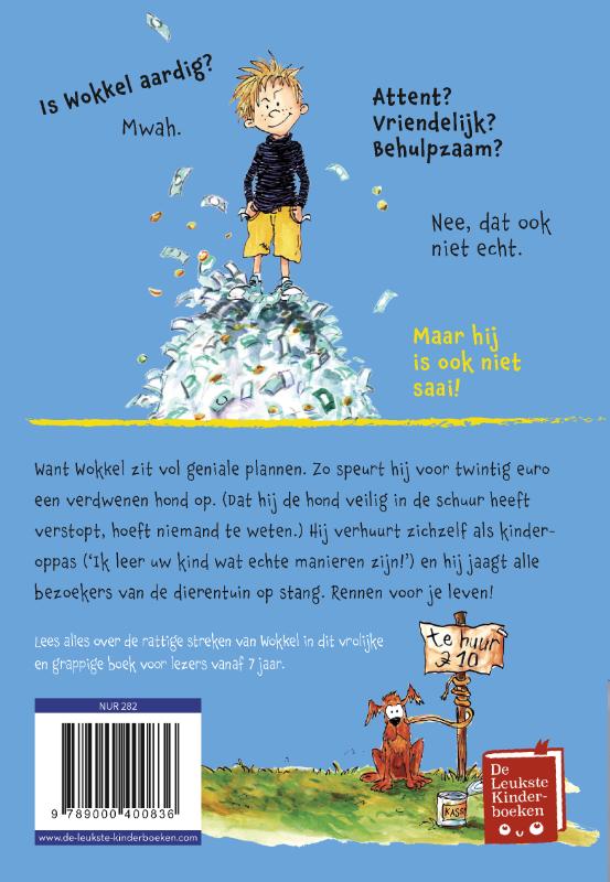 Achterkant van De rattige streken van Wokkel