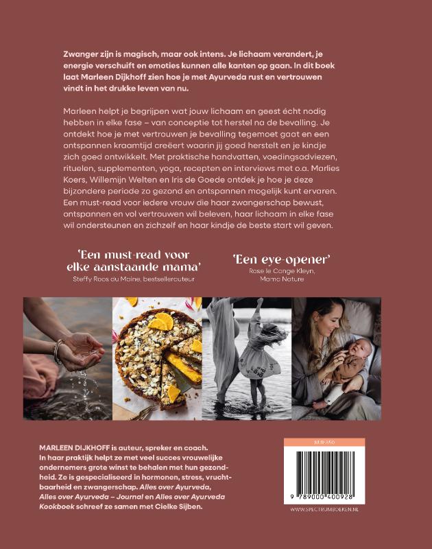 Achterkant van Het Ayurveda zwangerschapsboek