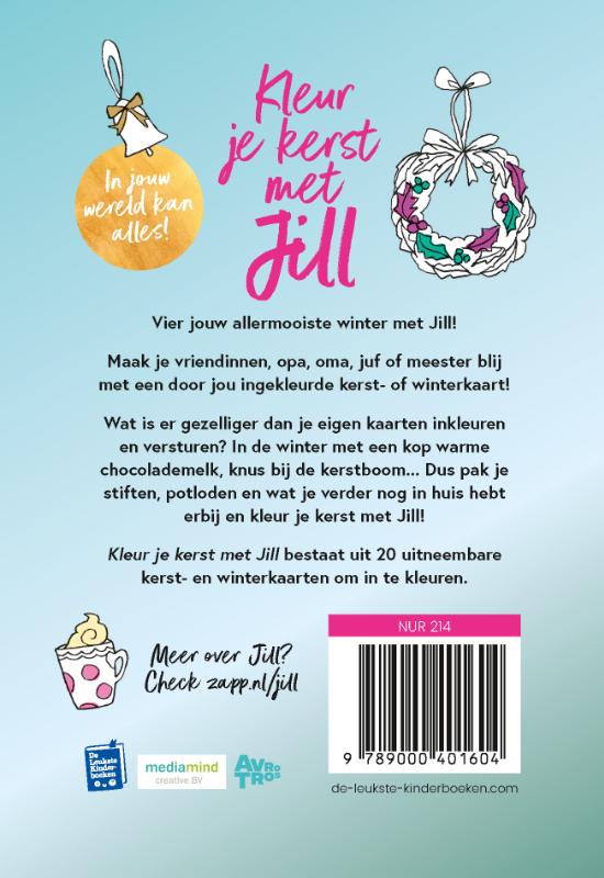 Achterkant van Kleur je kerst met Jill