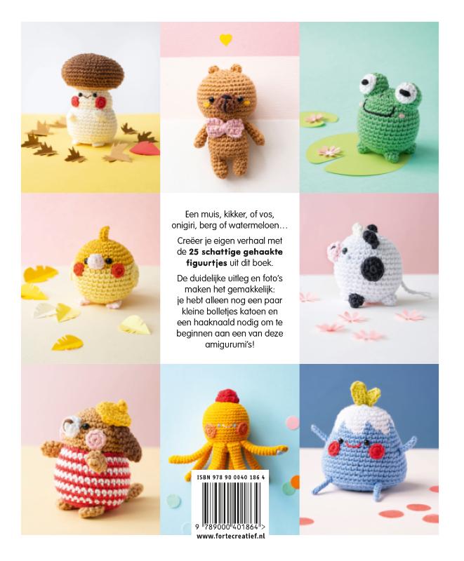 Achterkant van Amigurumi bolletjesdieren haken