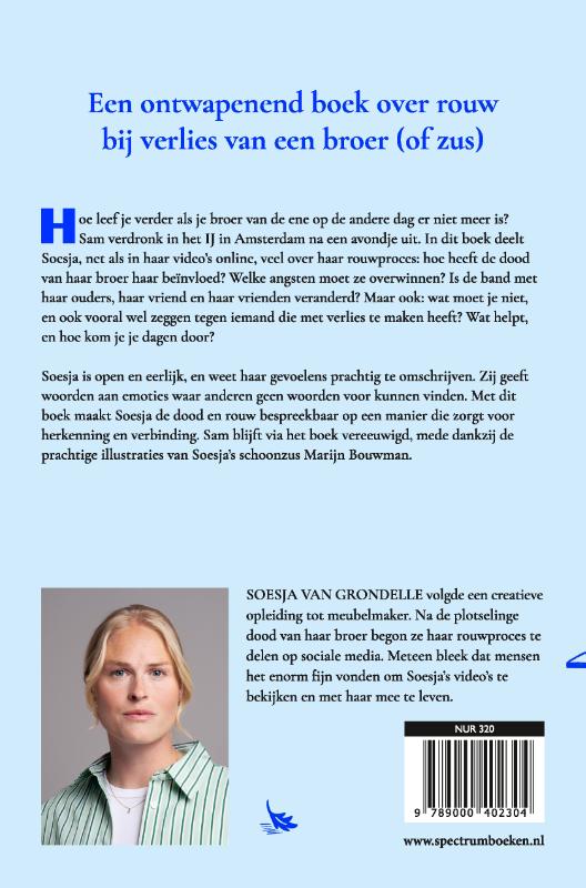 Achterkant van Sam, ik neem je altijd mee