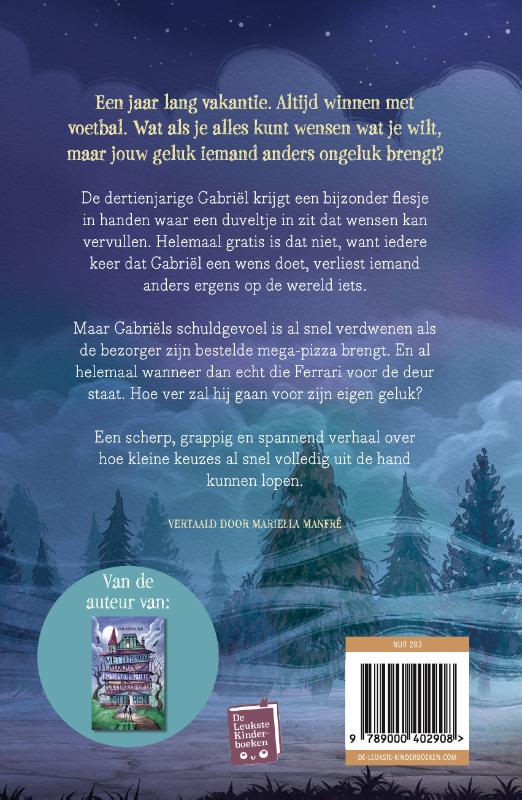 Achterkant van Het duveltje in de fles