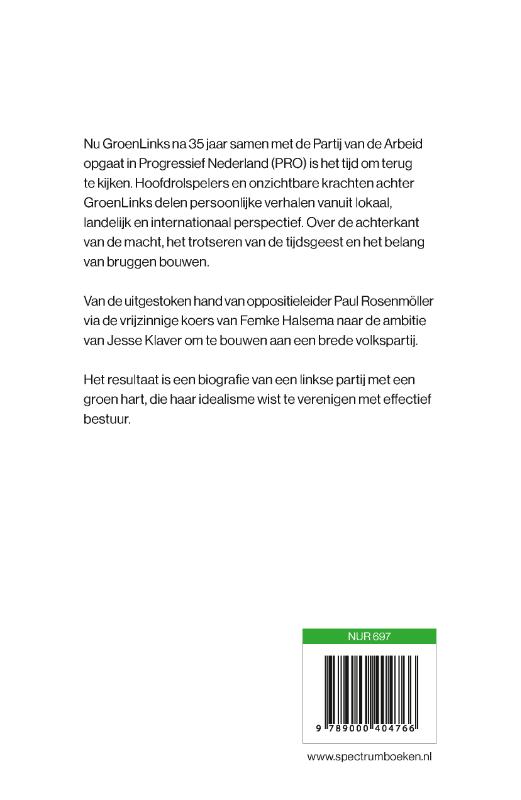 Achterkant van Een portret van GroenLinks