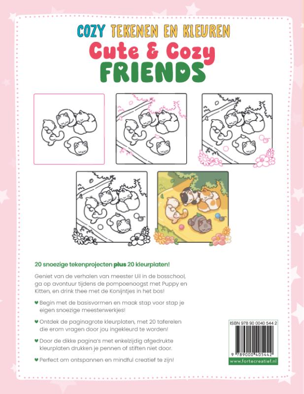 Achterkant van Cute & Cozy Friends