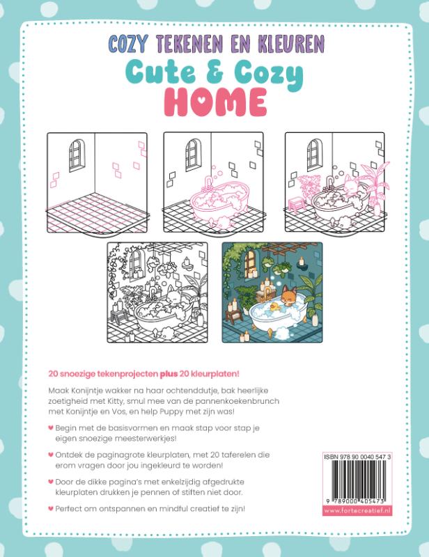 Achterkant van Cute & Cozy Home