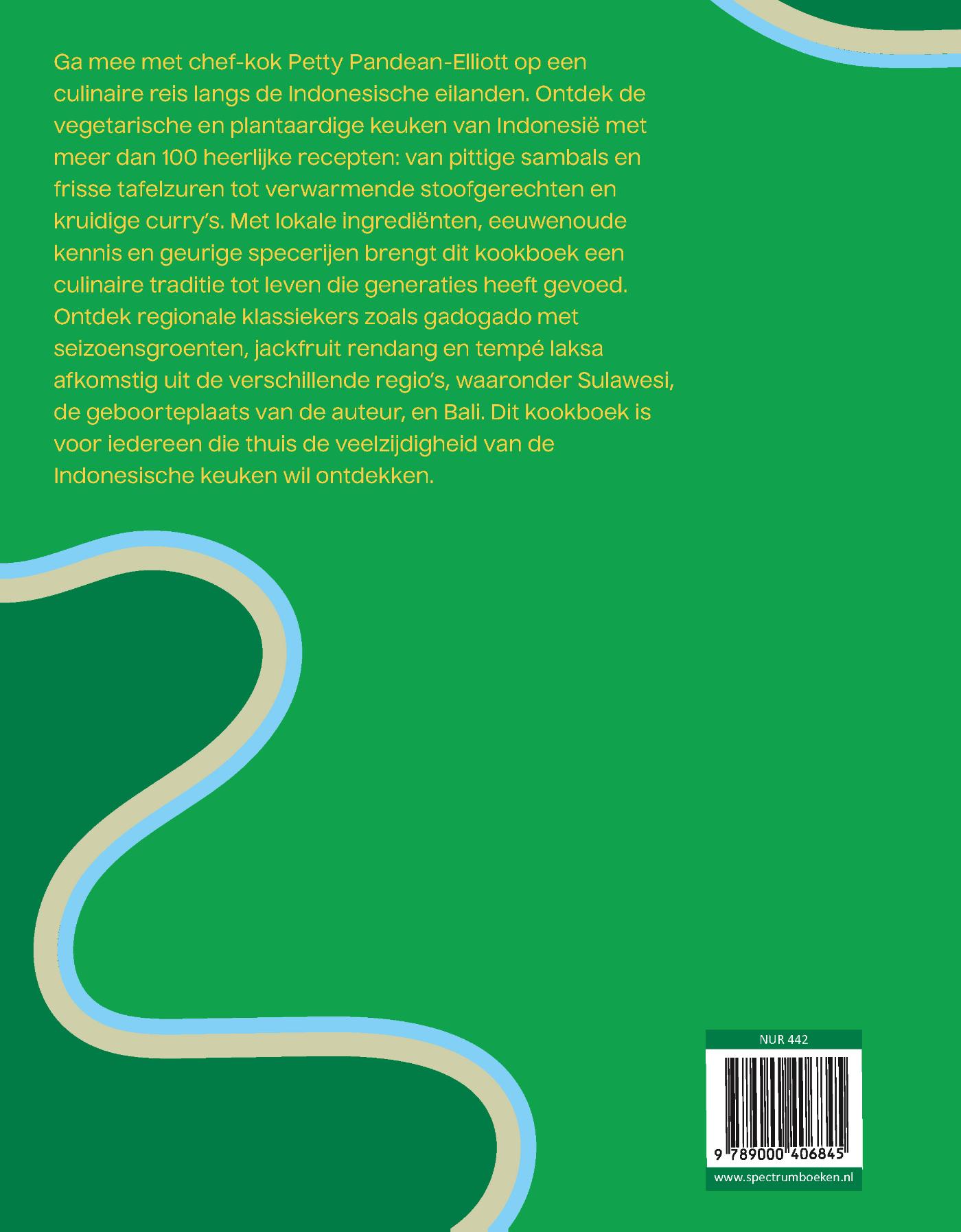 Achterkant van De vegetarische Indonesische keuken