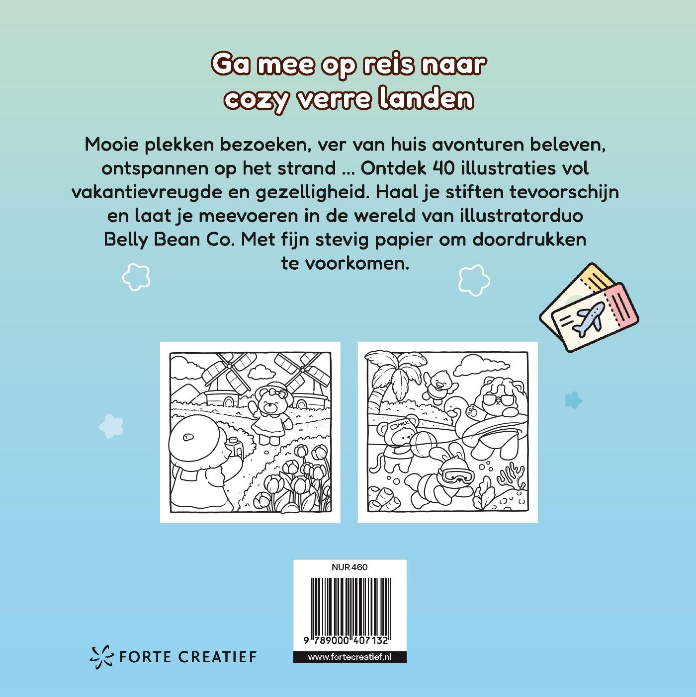 Achterkant van Cozy & cute op vakantie
