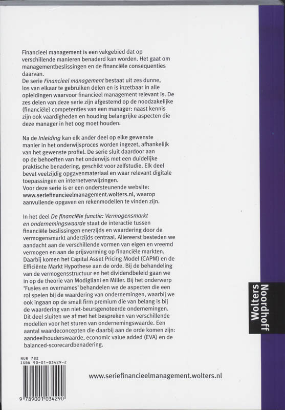 Achterkant van Vermogensmarkt en ondernemingswaarde
