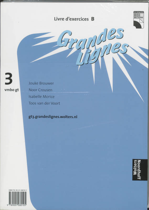 Achterkant van 3 Vmbo gt
