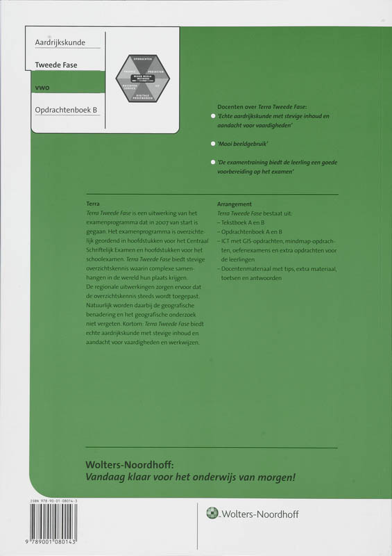 Achterkant van Opdrachtenboek B