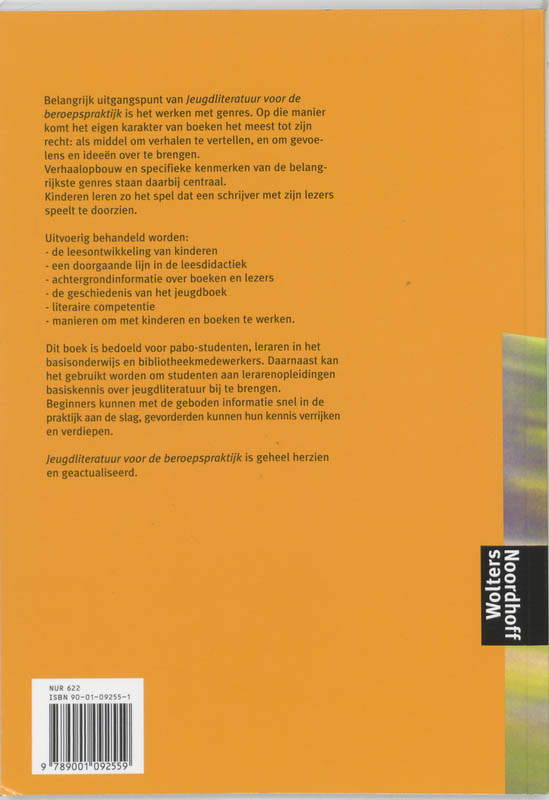 Achterkant van Jeugdliteratuur voor de beroepspraktijk