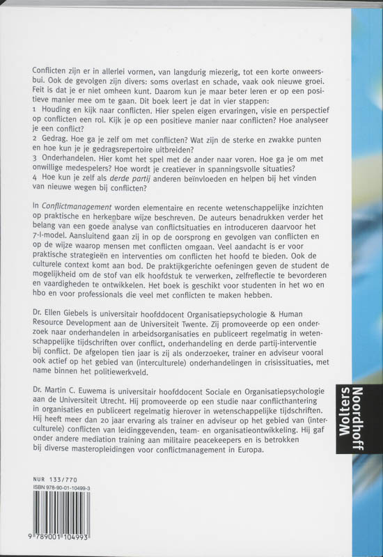 Achterkant van Conflictmanagement