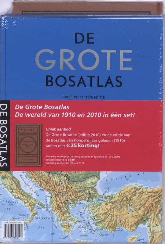 Achterkant van Grote Bosatlas 53 & Grote Bosatlas 1910 set