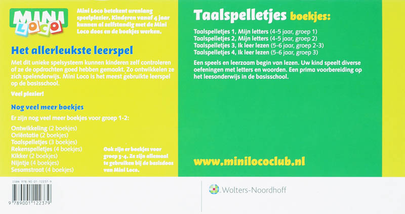 Achterkant van Taalspelletjes