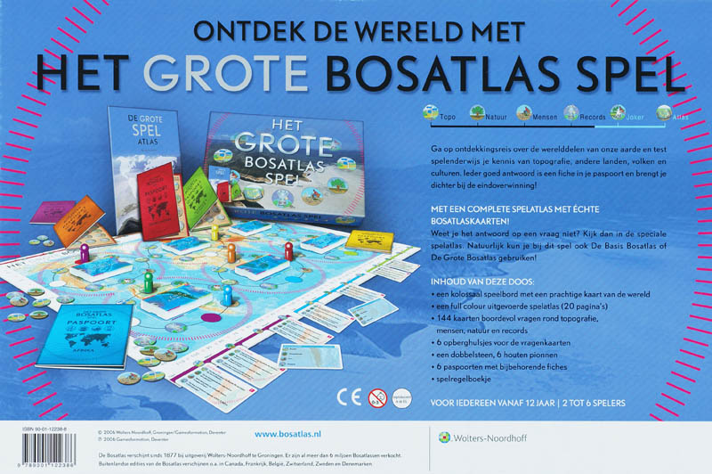 Achterkant van Het Grote Bosatlasspel