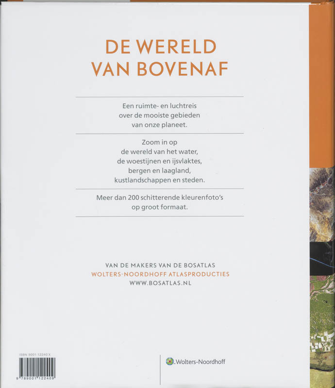 Achterkant van De Wereld van bovenaf