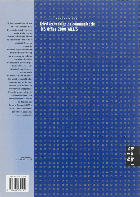 Achterkant van Werkboek