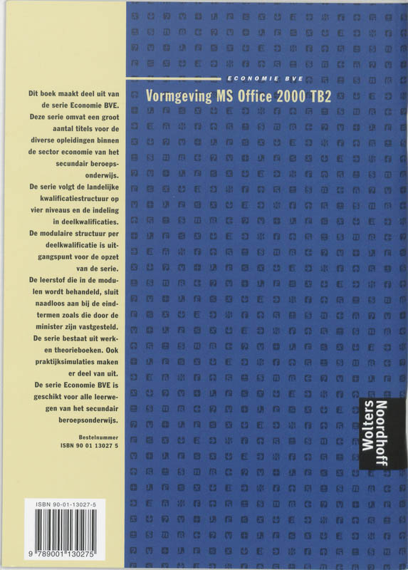 Achterkant van Vormgeving MS office 2000