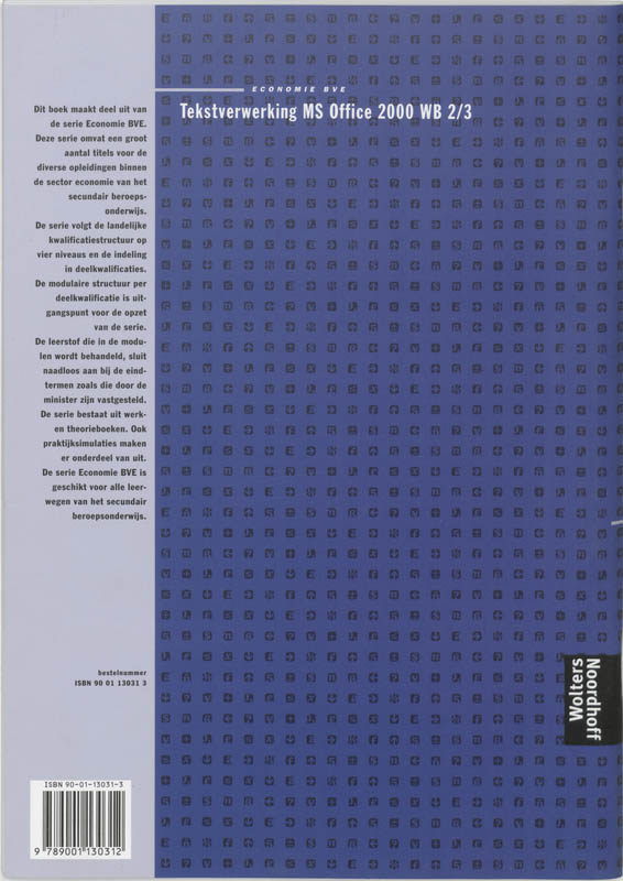Achterkant van Werkboek