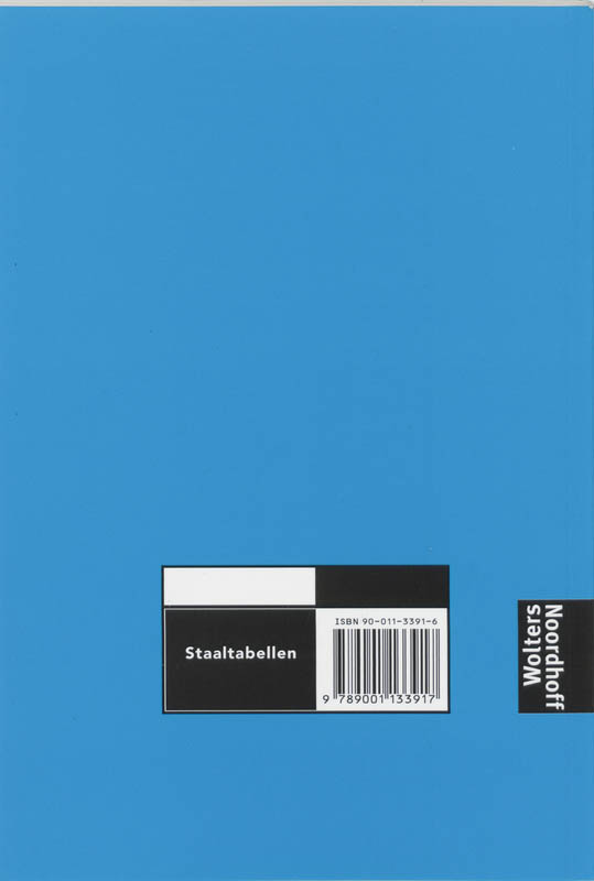 Achterkant van Staaltabellen